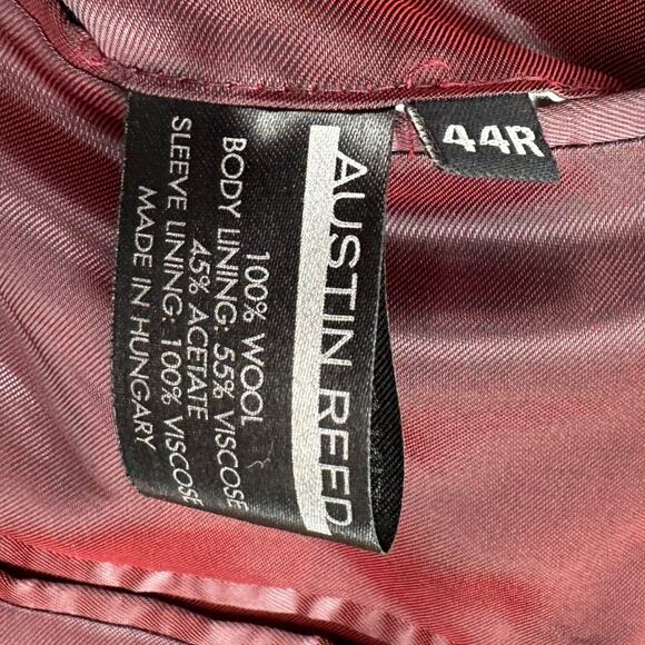 Austin Reed Charcoal Gray Single Breasted Notched Lapel Overcoat Size 44 Regular - Picture 8 of 9